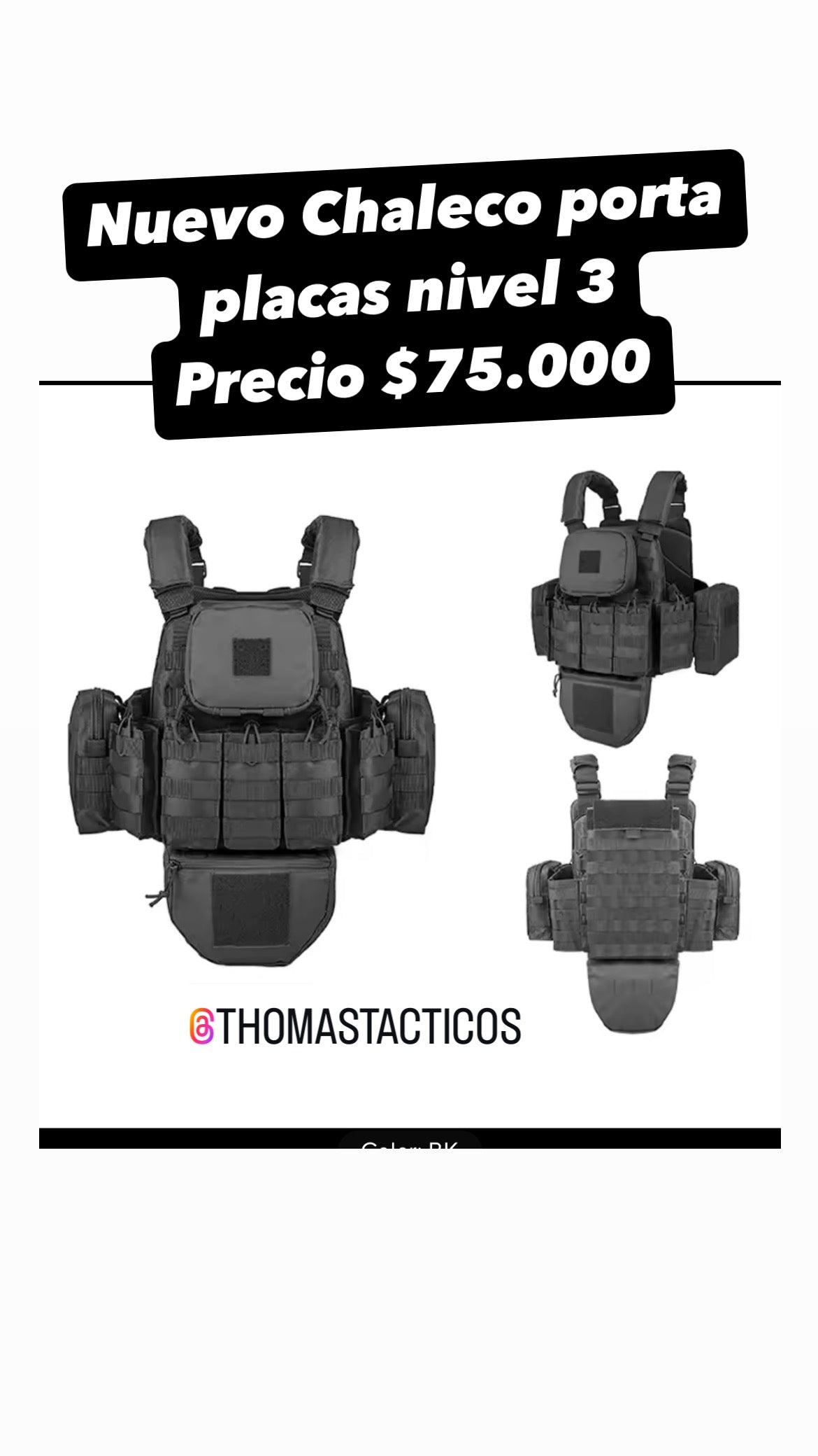 Chaleco nivel 3 porta placas