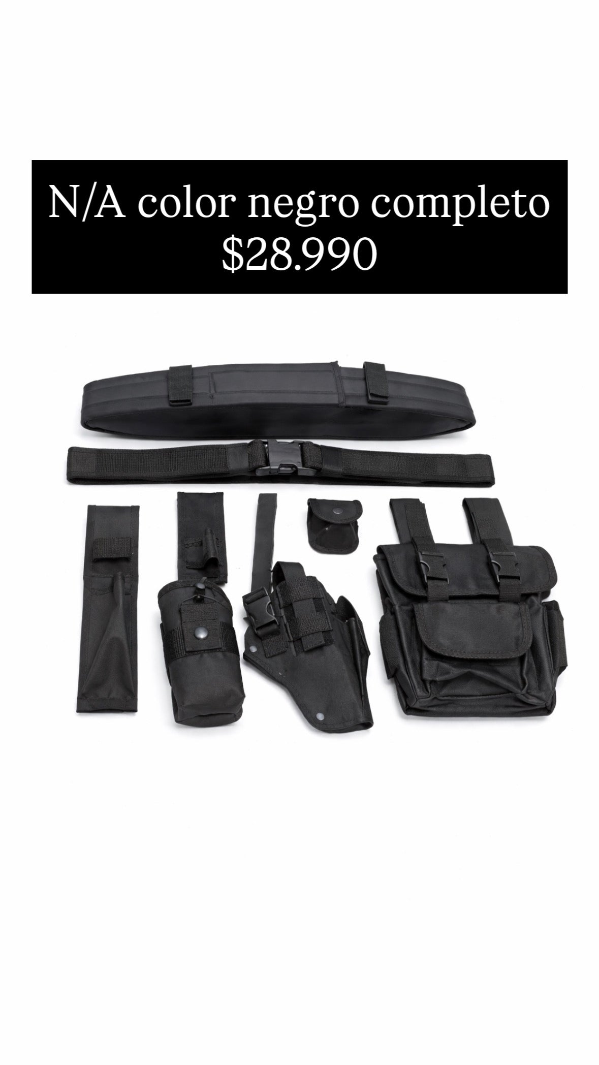 Cinturón NA Táctico (Tejido Verde) para Carabineros